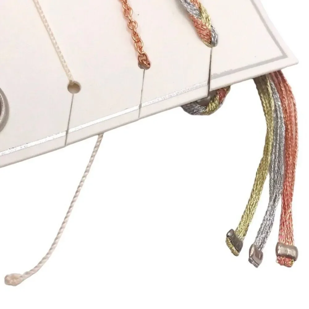 American Eagle Outfitters Adjustable Charm Braided Bracelet Set